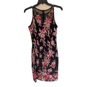 White House Black Market Floral Embroidered Mesh Sheath Dress 12